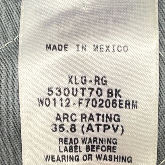 Vintage Workrite FR Quilted Lined Bomber Jacket Mens Large XL Logo Navy RARE - Picture 4 of 9